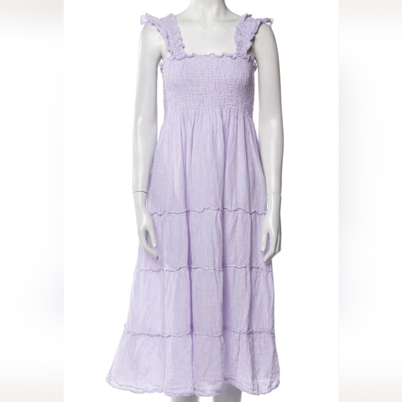 NWT Hill House Women’s Lilac Ruffle Strap Maxi Dress - Picture 4 of 4